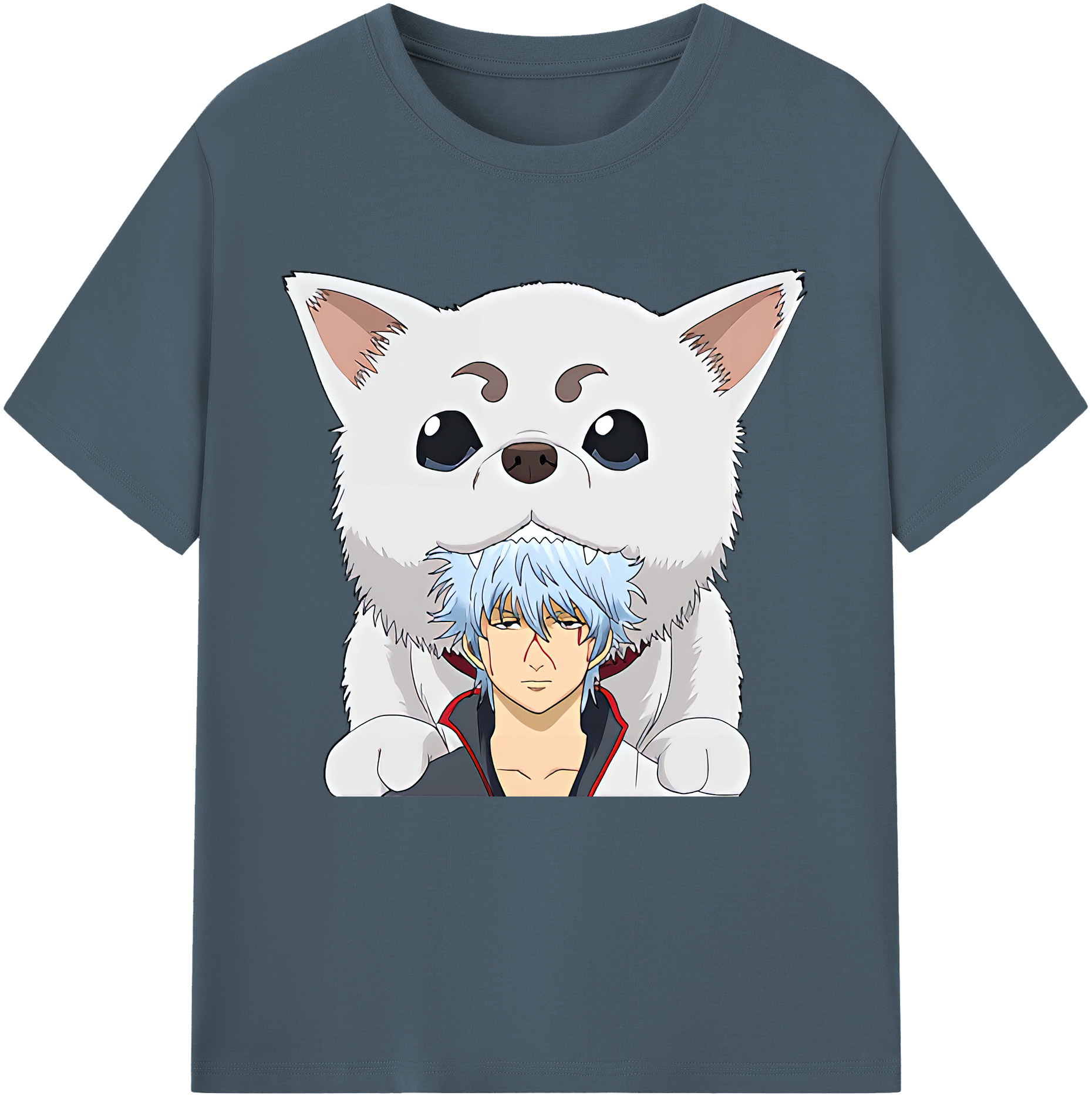 （画像用） ぎんたま 坂田銀時（さかたぎんとき） 神楽 志村新八（しむら しんぱち） GINTAMA Sakata Gintoki Kagura Shimura Shinpachi 綿100％半袖Tシャツ（フロントプリント）